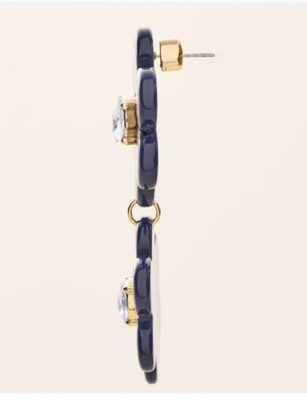 kate spade Navy Flower Drop Earrings NIB